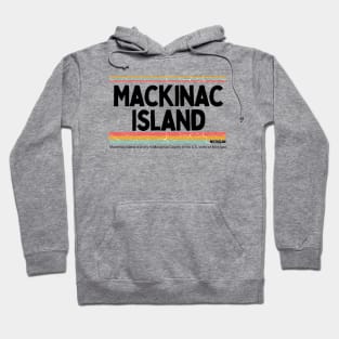 Mackinac Island  Michigan  gift  art 90s style retro vintage 80s Hoodie